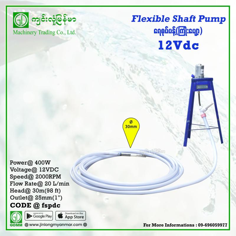 Flexible Shaft Pump ARRMAN 400W 12Vdc 30m 1"
