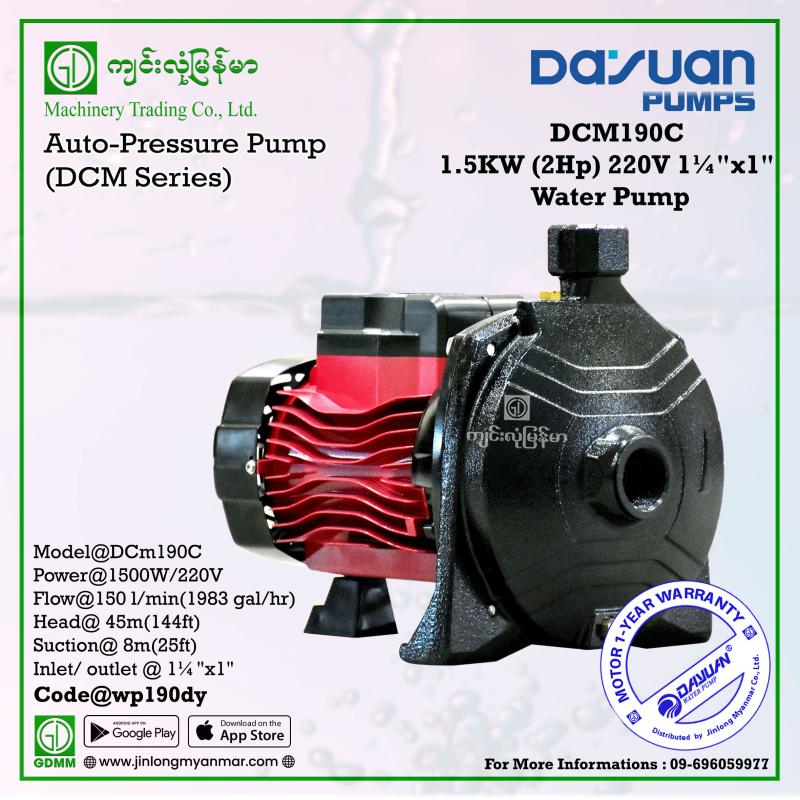 Water Pump DAYUAN DCm190C 1.5kw 1¼"x1"(220V)